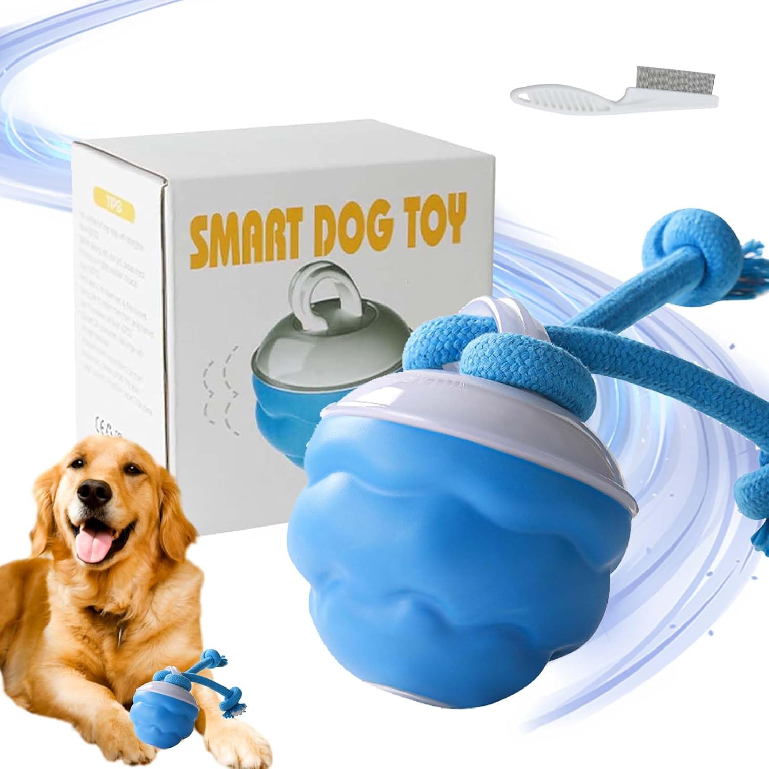 Automatic Moving Dog Ball - Juguete Inteligente para Perros, Pelota Móvil