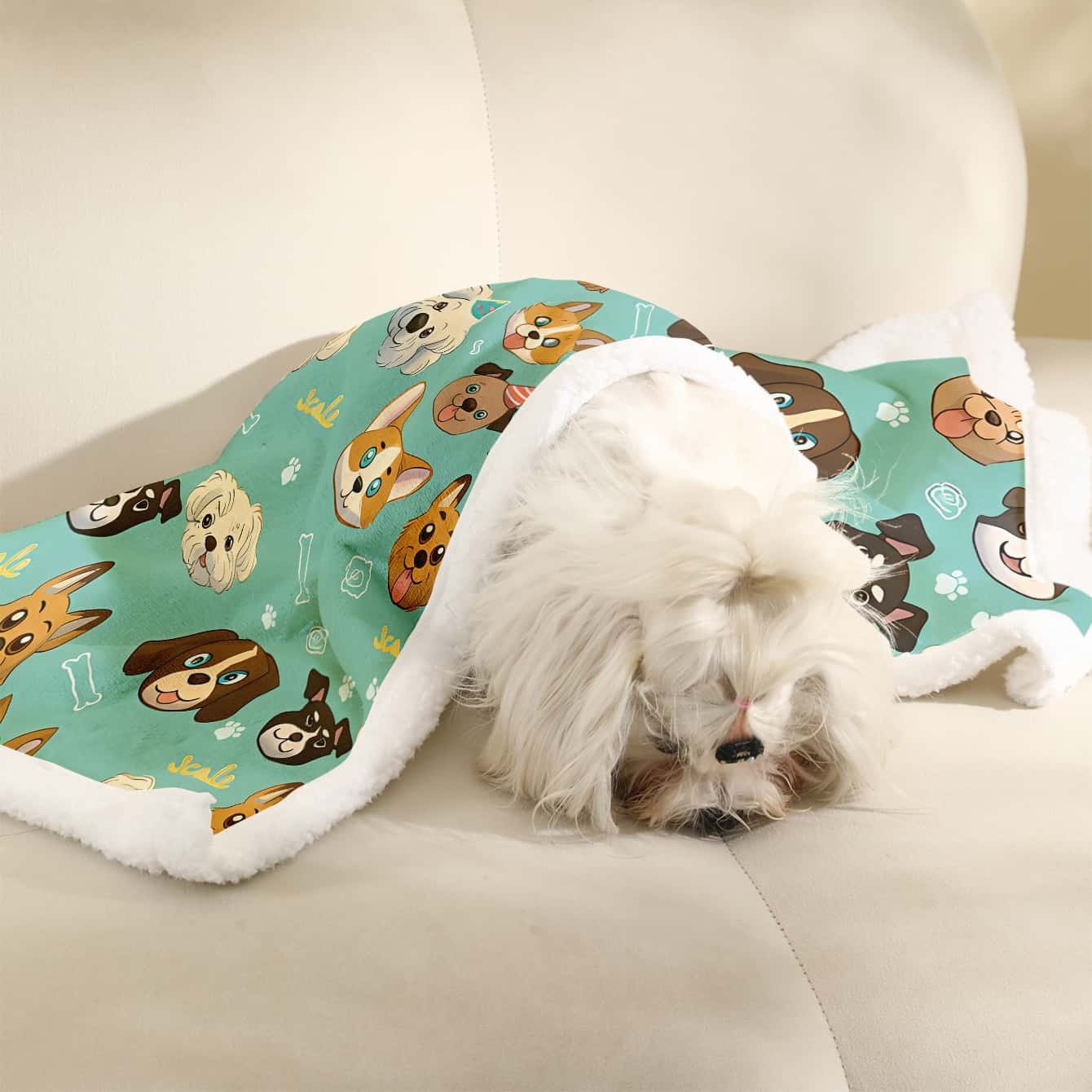 Pet Beds - Manta para mascotas con estampado de