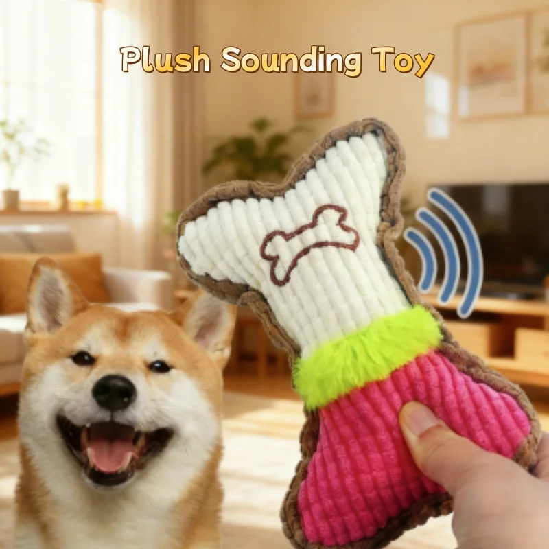1 unidad de juguete de peluche - Teeth Cleaning Dog Chew Bone reseña y precio