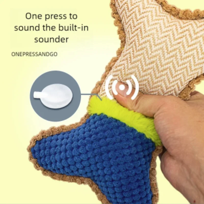 1 unidad de juguete de peluche - Teeth Cleaning Dog Chew Bone reseña y precio