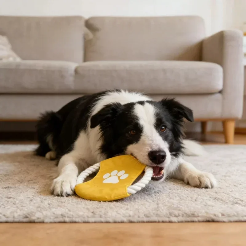Juguete interactivo de cuerda  - Flying Disc Dog Training Toy reseña y precio