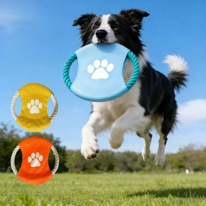 Juguete interactivo de cuerda  - Flying Disc Dog Training Toy reseña y precio