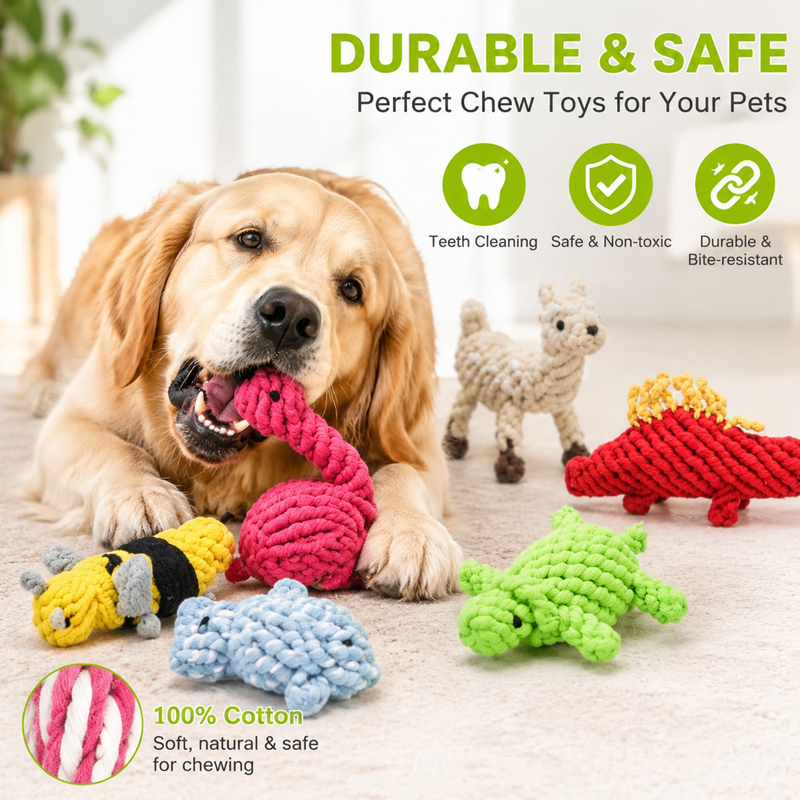 Juguetes para perros resistent - Interactive Squeaky Plush Dog Toy reseña y precio