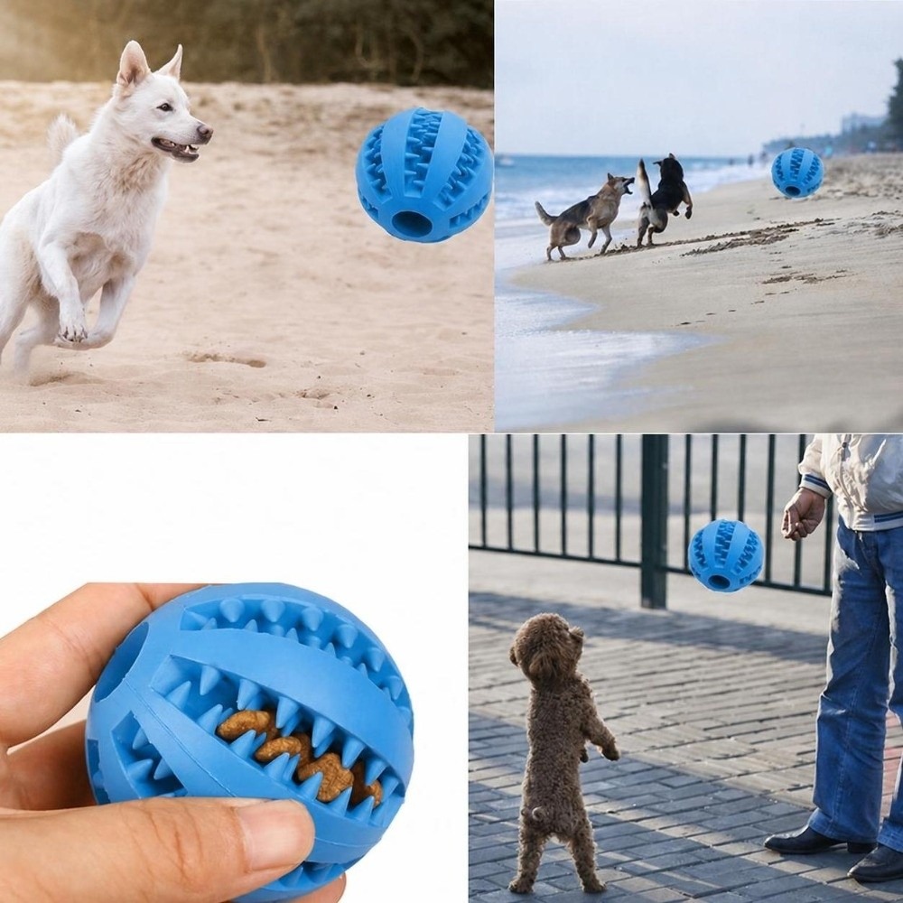 Pelota de Goma para Perros, Mú - Rubber Treat Dispensing Dog Toy reseña y precio