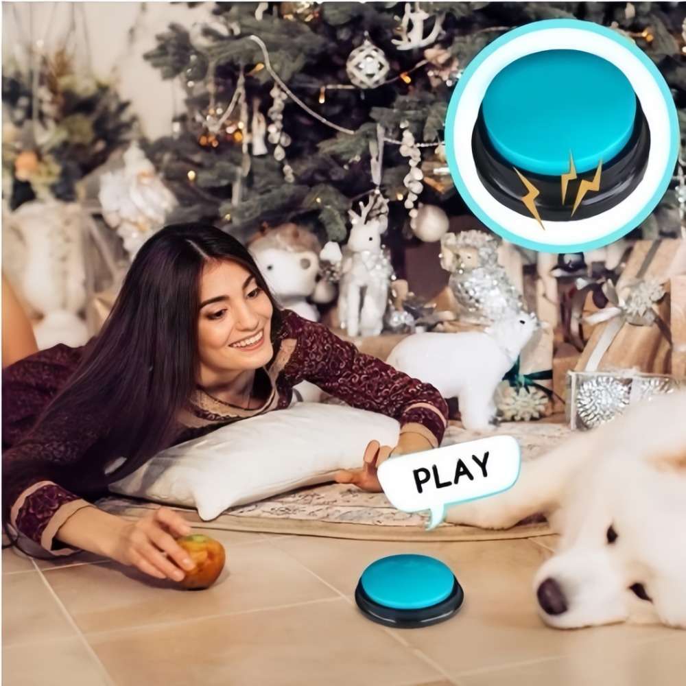 Juguete para Perros con Botón  - Interactive Squeaky Plush Dog Toy reseña y precio
