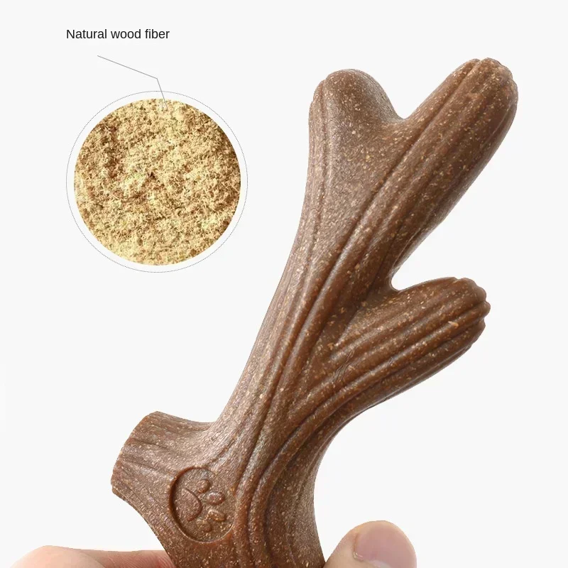 Cuerdas de ciervo de madera de - Indestructible Dog Chew Toy reseña y precio