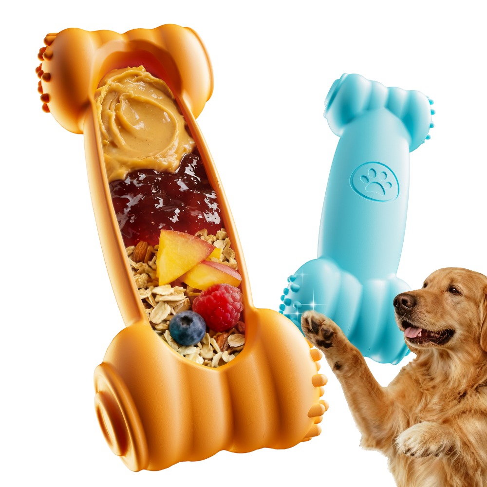 Paquete de 2 Huesos Congelable - Indestructible Dog Chew Toy reseña y precio